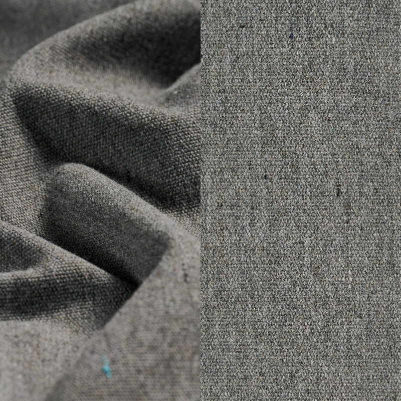 Bomero poef in zwart aluminium met heritage slate all weather sunbrella® luxe kussen