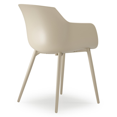 Tora tuinset in beige aluminium en polywood met 4 Paco tuinstoelen