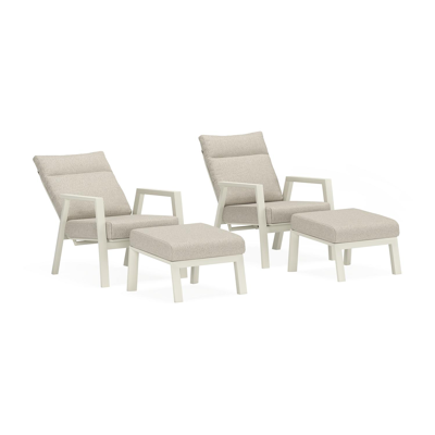 Avila loungeset in beige aluminium met twilight granite weather+ softtouch kussens