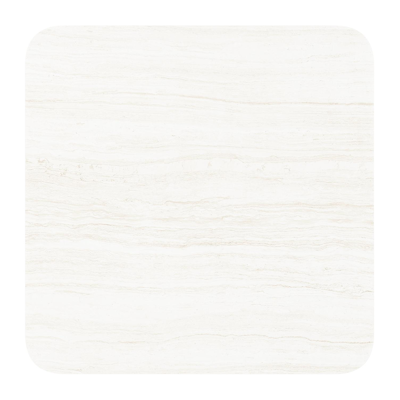 Fano kantelbare tuintafel vierkant afgerond in wit aluminium en volkeramiek calista - L 80 x B 80 x H 72.5 cm