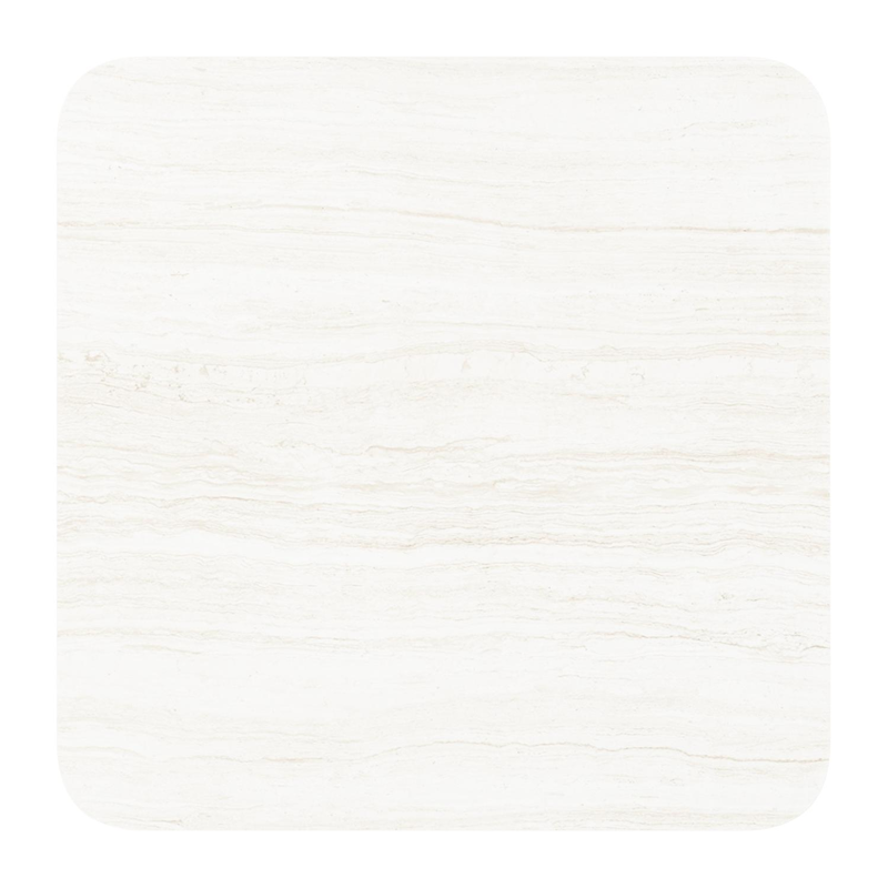 Fano kantelbare tuintafel vierkant afgerond in wit aluminium en volkeramiek calista - L 80 x B 80 x H 72.5 cm