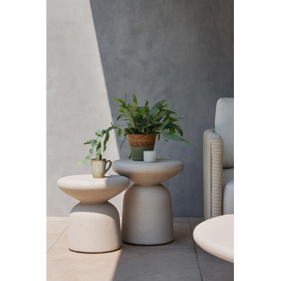 Globo bijzettafel in beige beton beige - Dia. 42 x H 47 cm