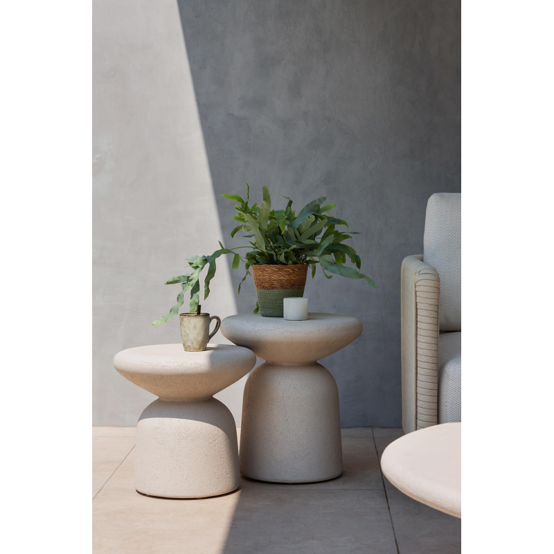 Globo bijzettafel in beige beton beige - Dia. 40 x H 40 cm