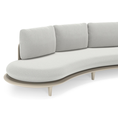 Bomero loungebank in beige aluminium met savane nimbus all weather sunbrella® luxe kussen