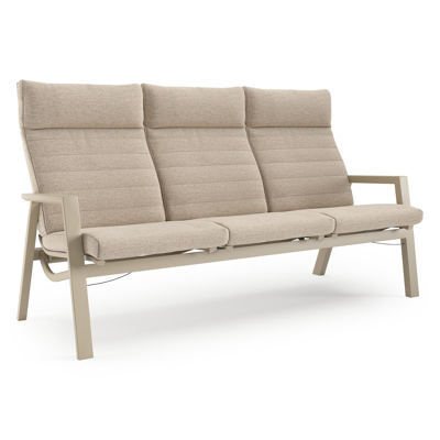 Prato loungebank in beige aluminium met rustic weather+ softtouch kussen