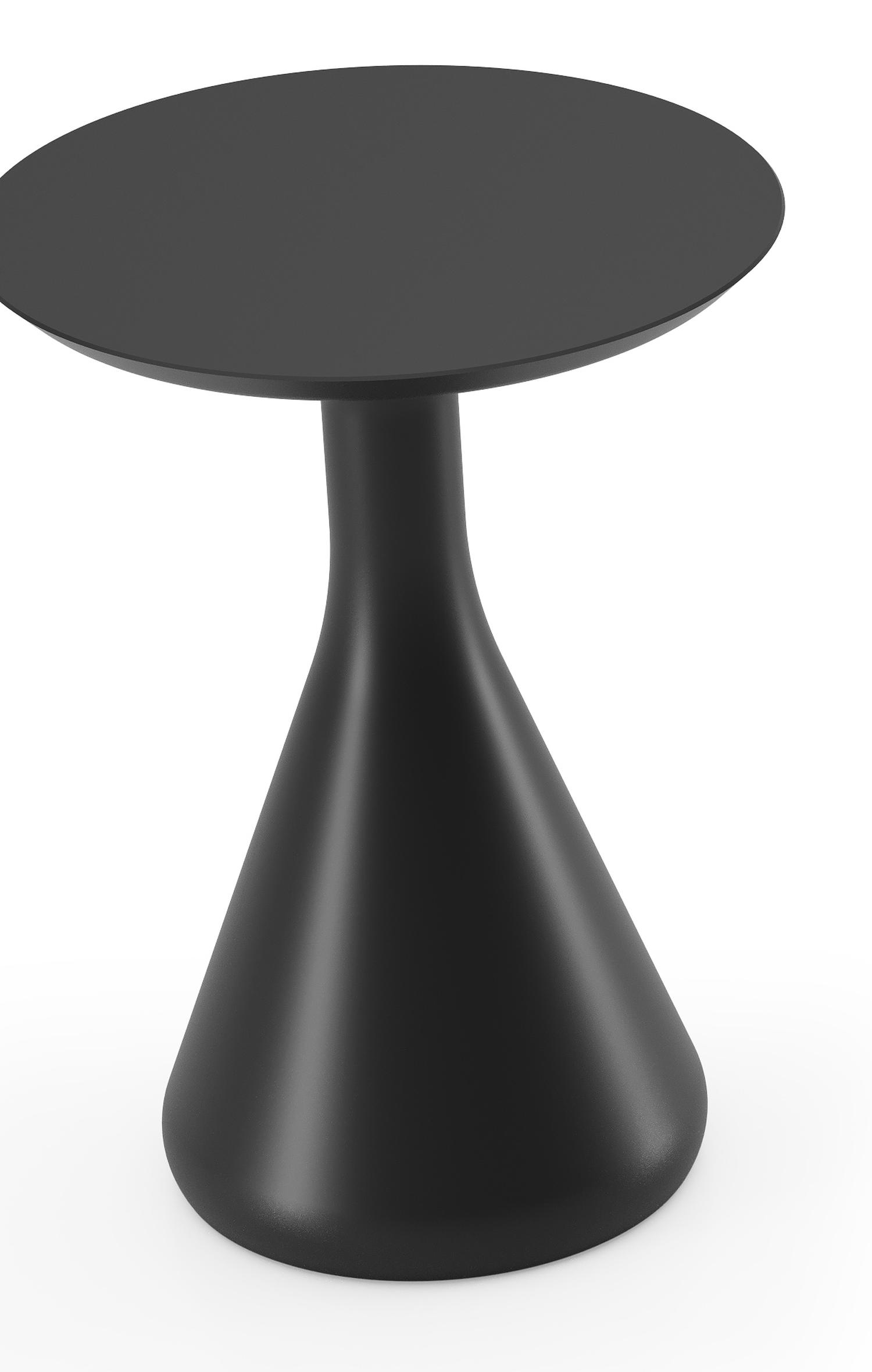 Table d'appoint Bomero en aluminium noir - Diam. 34 x Haut. 46 cm