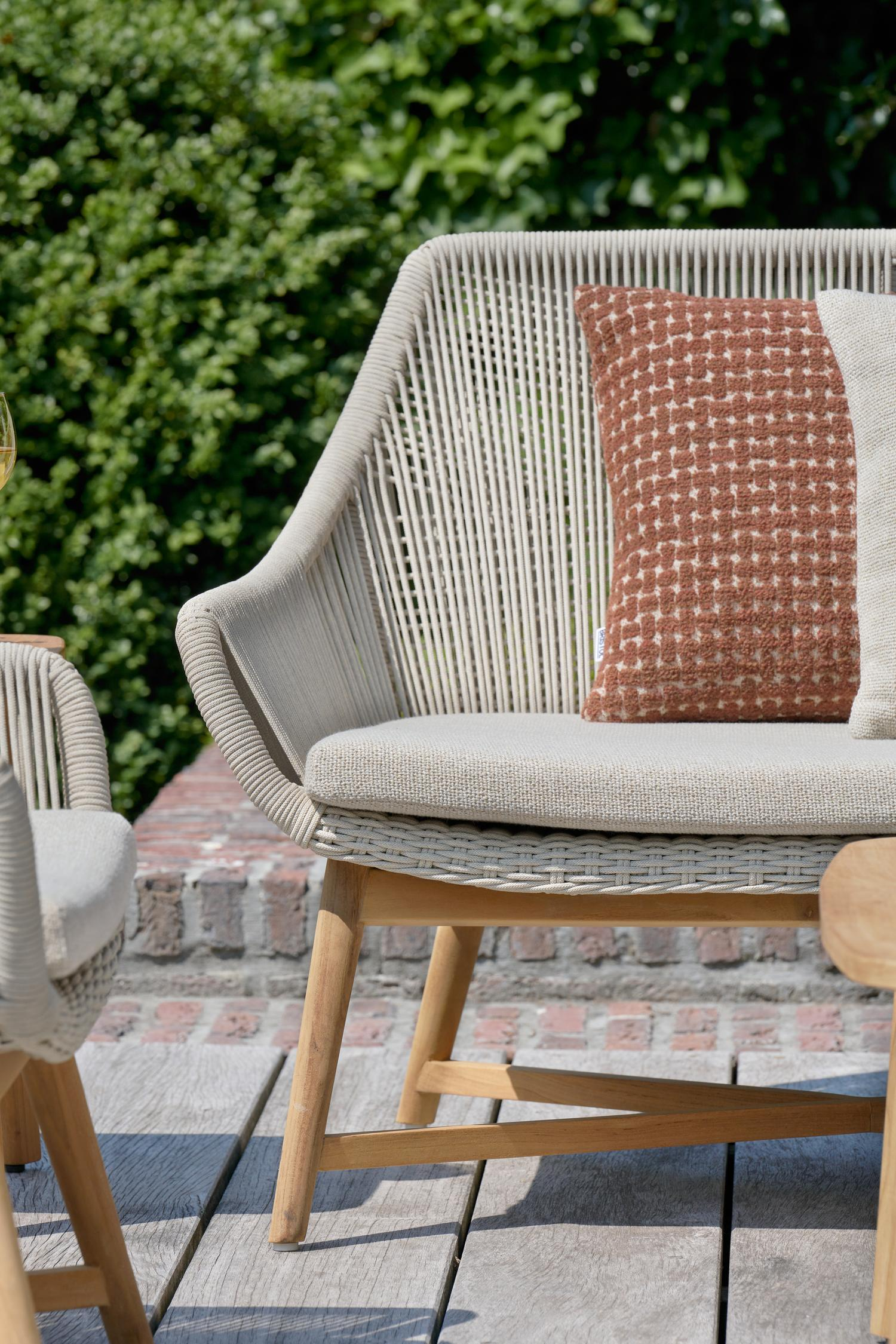 Sierkussen 45 x 45 cm in All Weather Cosytica pebble rust