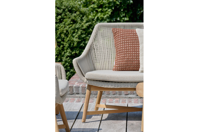 Sierkussen 45 x 45 cm in All Weather Cosytica pebble rust