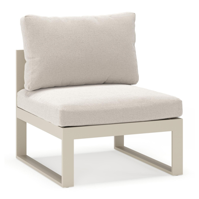 Caldela loungestoel in beige aluminium met beige weather+ softtouch kussens