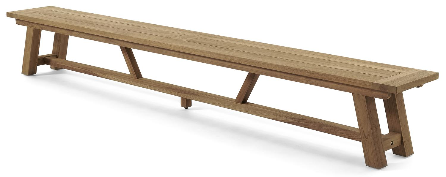 Borgo bank in teak voor 6 tot 8 personen - B 330 x D 40 x H 45 cm