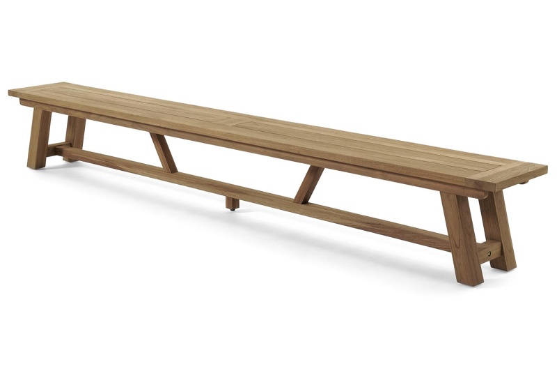 Borgo bank in teak voor 6 tot 8 personen - B 330 x D 40 x H 45 cm