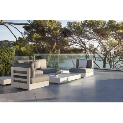 Sierkussen 45 x 45 cm in all weather sunbrella® luxe lopi silver