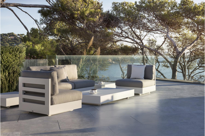 Sierkussen 45 x 45 cm in all weather sunbrella® luxe lopi silver