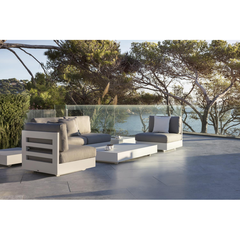 Sierkussen 55 x 55 cm in all weather sunbrella® luxe lopi silver