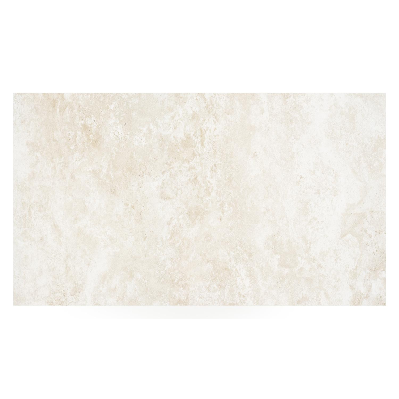 Cirello table basse pop-up rectangulaire en aluminium blanc et céramique pleine Rapolano - Lg. 140 x Lrg. 80 x Haut. 49.7 cm