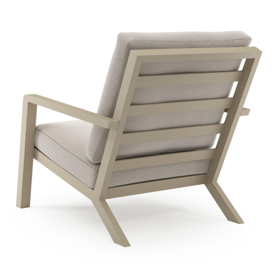 Set van 2 Nelas loungestoelen in beige aluminium met beige weather+ softtouch kussens