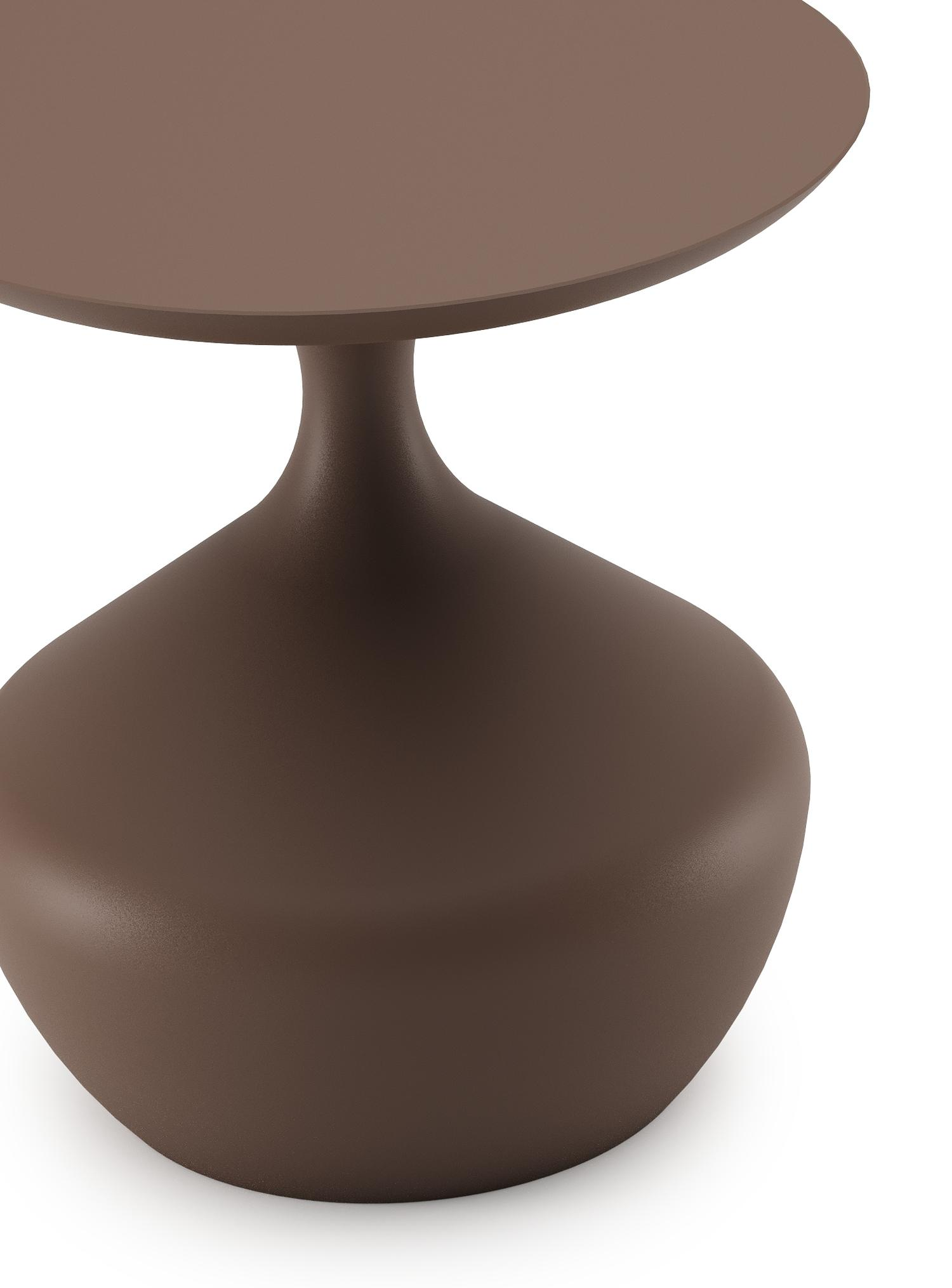 Bomero bijzettafel rond in taupe aluminium - Dia. 48 x H 50,7 cm