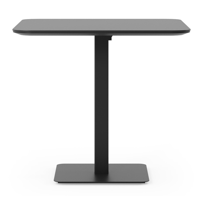 Fano kantelbare tuintafel afgerond vierkant in zwart aluminium - L 80 x B 80 x H 72.5 cm