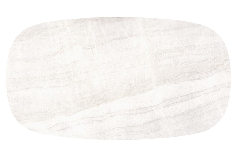 Amico tuintafel bombo xl in wit aluminium en volkeramiek Taj Mahal - L 270 x B 148 x H 73.5 cm