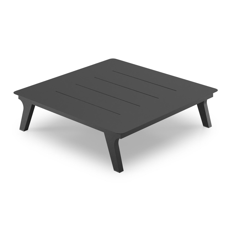 Bolzano loungetafel in zwart aluminium - L 83,5 x B 83,5 x H 30