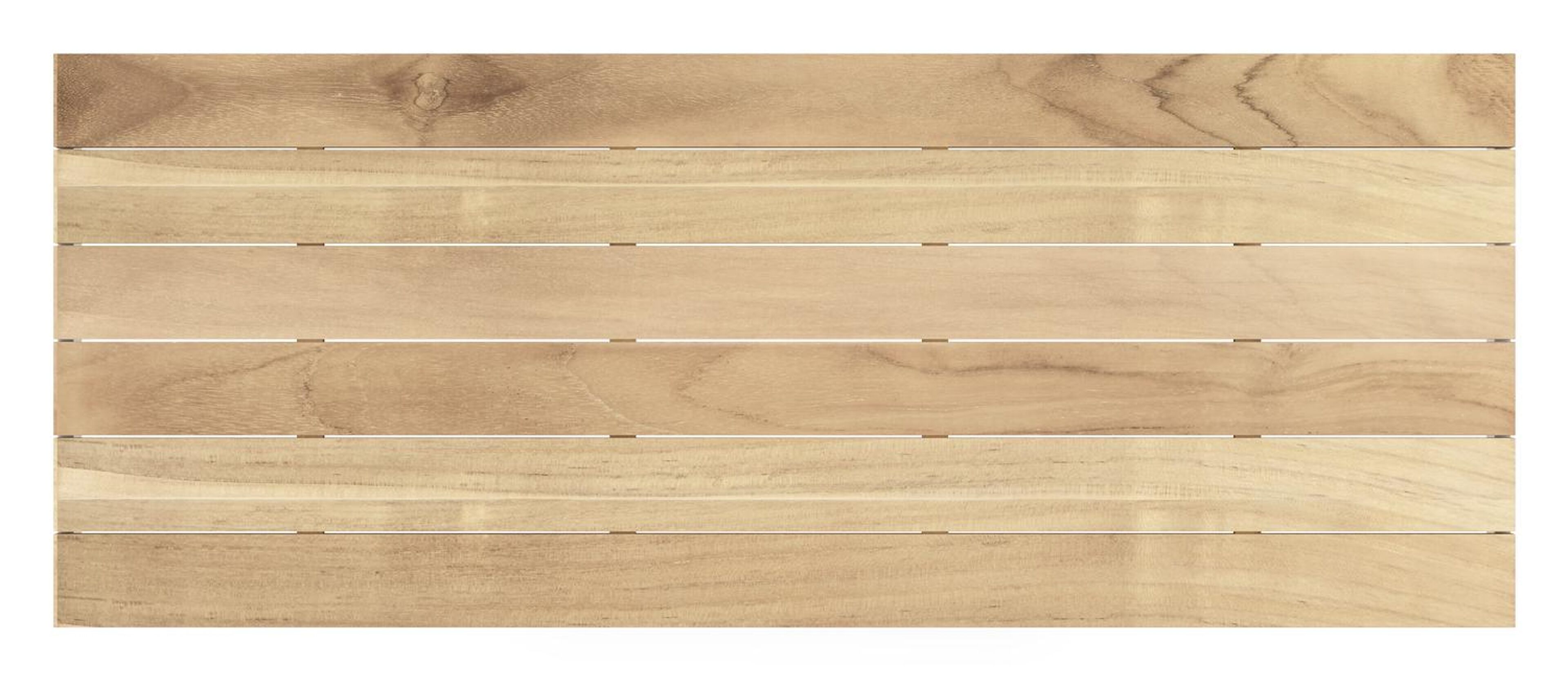 Table de jardin Nano en aluminium blanc et teck - Lg 240 x Larg. 100 x H 75 cm