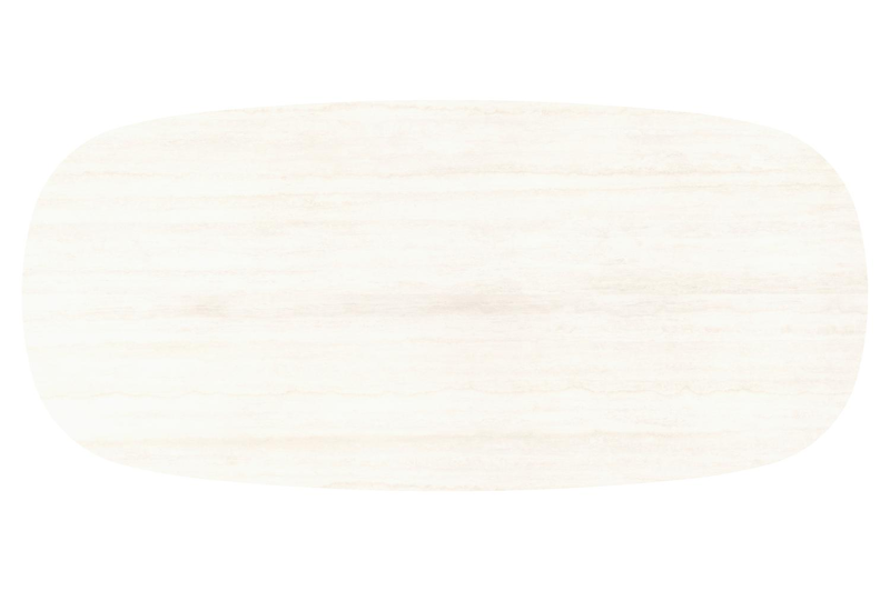 Amico tuintafel bombo in beige aluminium en volkeramiek Travertino Bianco - L 270 x B 125 x H 73.5 cm