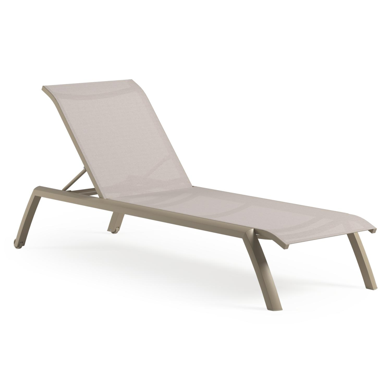 Set van 2 verstelbare Bari ligbedden in beige aluminium