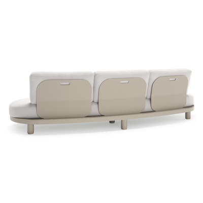 Donato loungeset in beige aluminium met all weather solica Soul Optik kussen