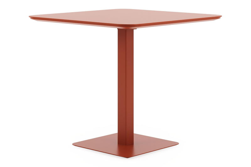 Fano kantelbare tuintafel in roestbruin aluminium - L 80 x B 80 x H 73 cm