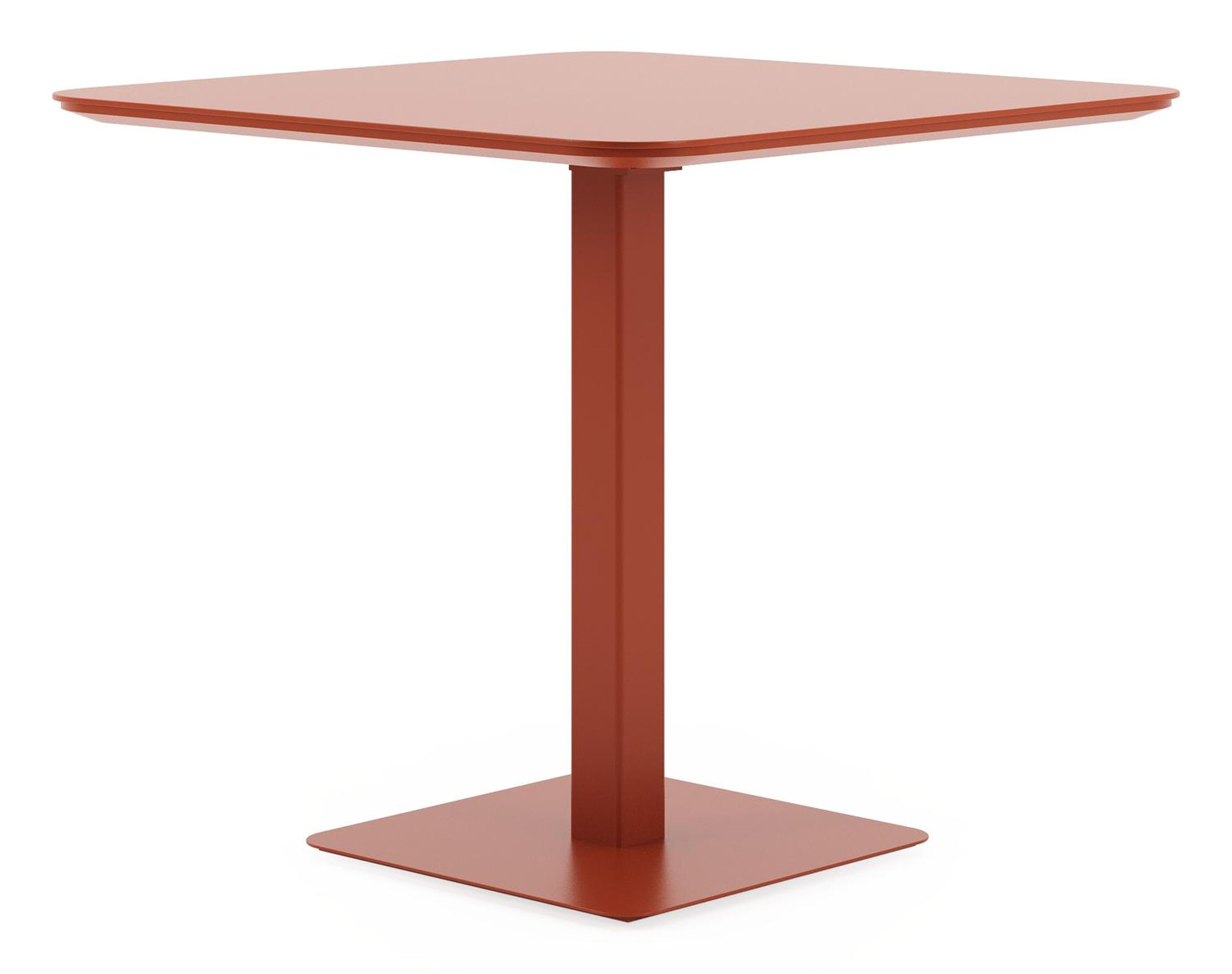 Fano kantelbare tuintafel in roestbruin aluminium - L 80 x B 80 x H 73 cm