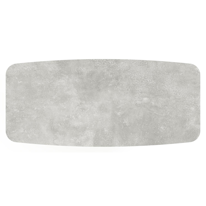 Lacrima tuintafel bootvorm in beige aluminium en volkeramiek New York - L 255 x B 115 x H 75 cm