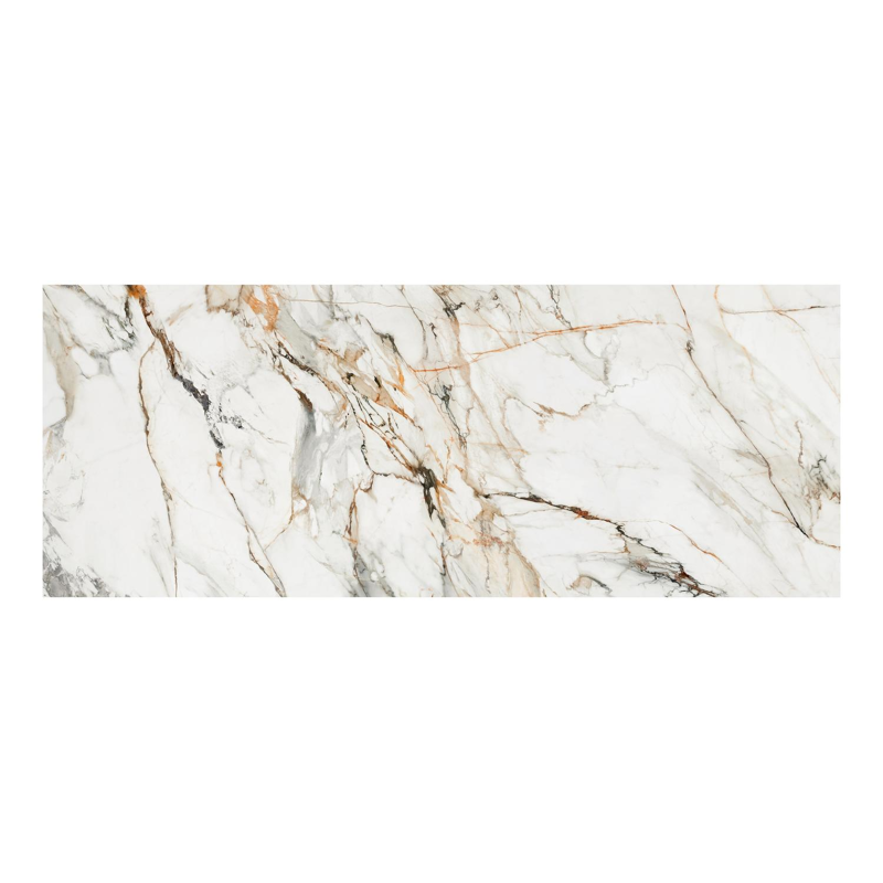 Como tuintafel in wit aluminium en volkeramiek calacatta luxe - L 280 x B 110 x H 76 cm