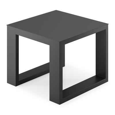 Verato bijzettafel in zwart aluminium - L 55 x B 55 x H 45 cm