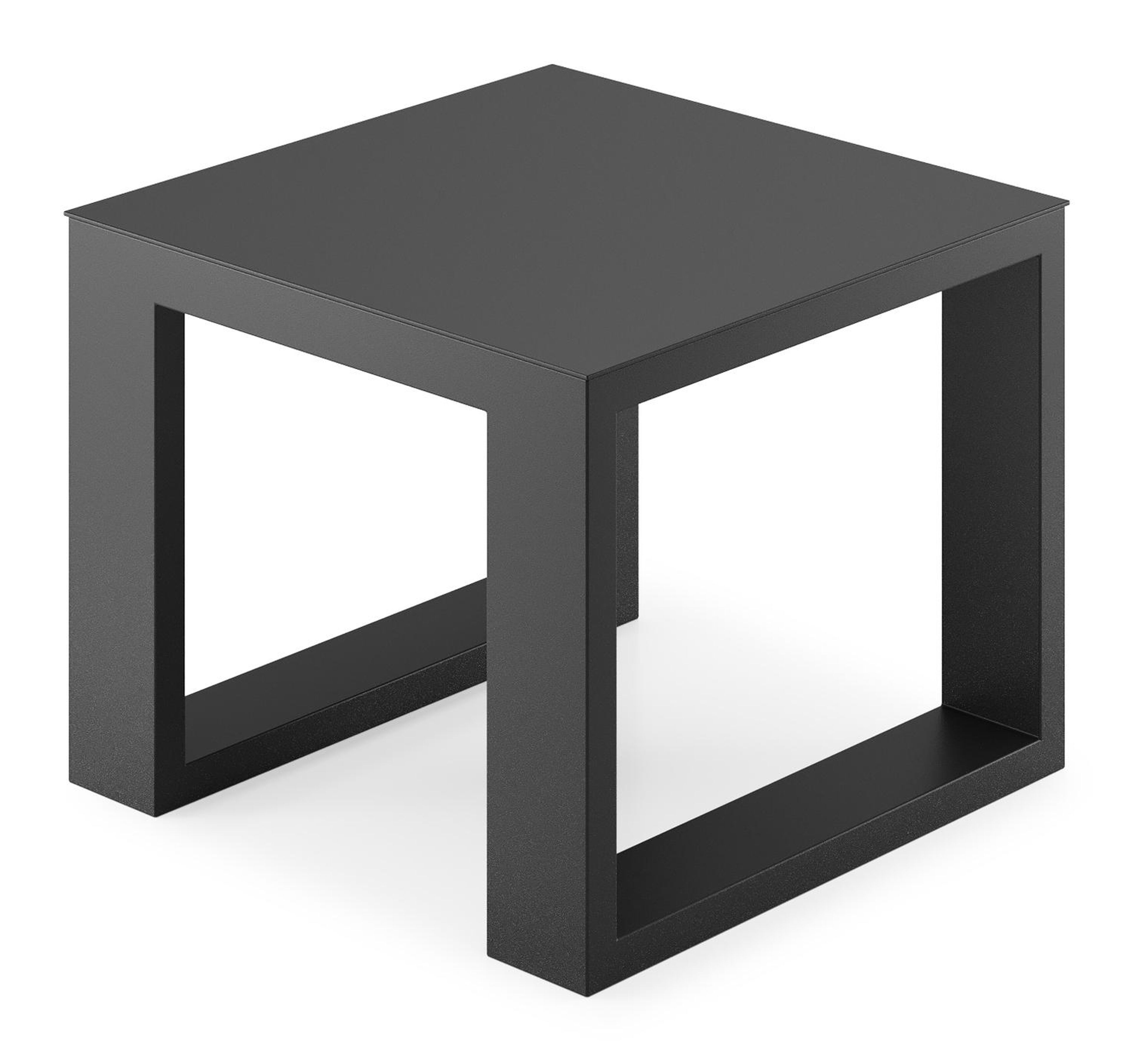 Table d'appoint Verato en aluminium noir - Lg 55 x larg. 55 x H 45 cm