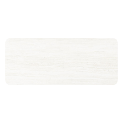 Orso tuintafel rechthoekig afgerond in wit aluminium en volkeramiek calista - L 240 x B 100 x H 73.5 cm