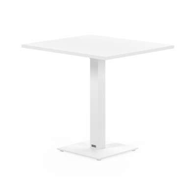 Callas kantelbare tuintafel in wit aluminium - L 70 x B 80 x H 73 cm