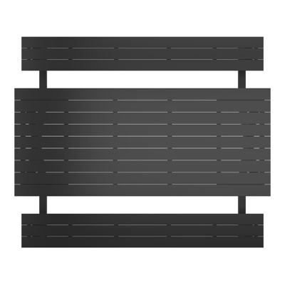 Table de pique-nique Altura en aluminium noir - Lg 220 x Larg 89 x H 74 cm