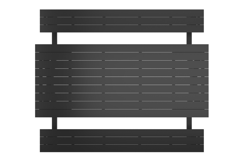 Altura picknicktafel in zwart aluminium - L 220 x B 89 x H 74 cm