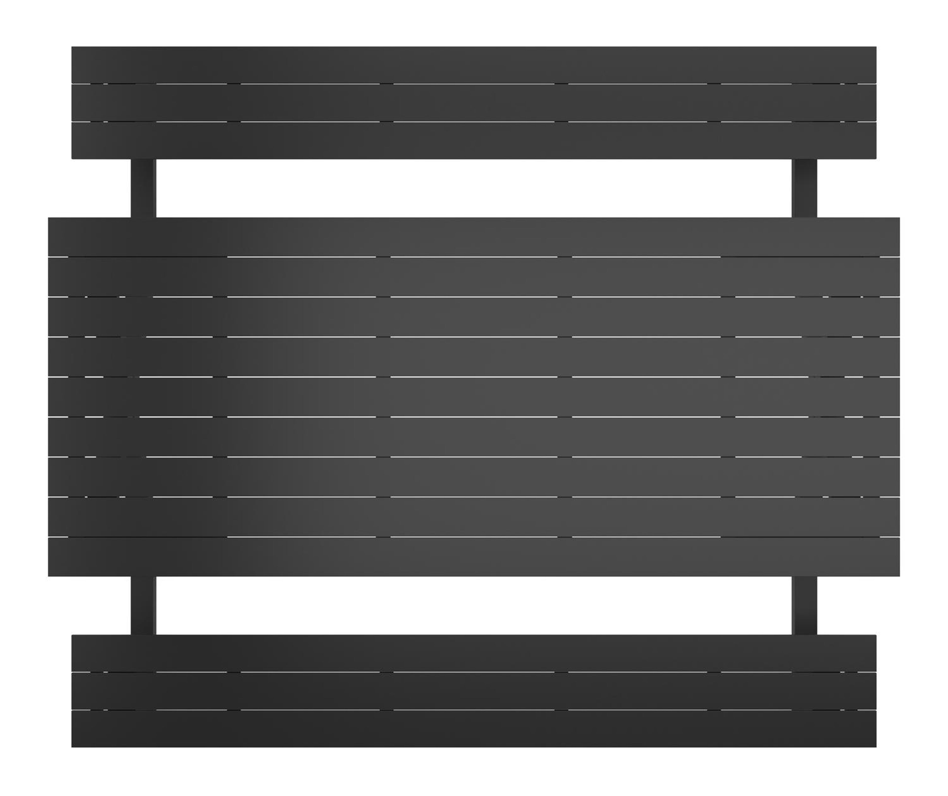 Table de pique-nique Altura en aluminium noir - Lg 220 x Larg 89 x H 74 cm