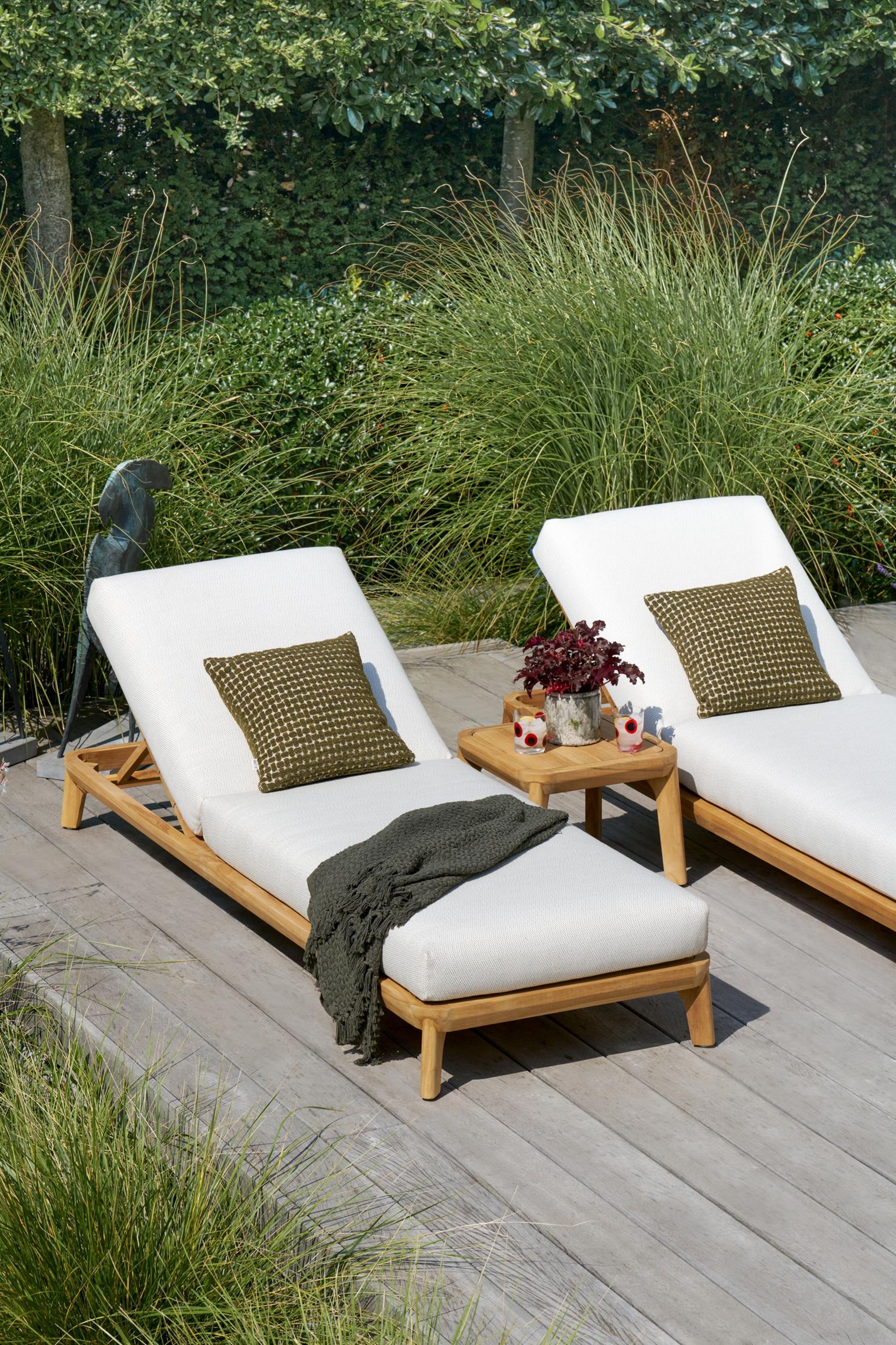 Table d'appoint Orso en teck - Lg. 45 x Lrg. 45 x Haut. 35 cm