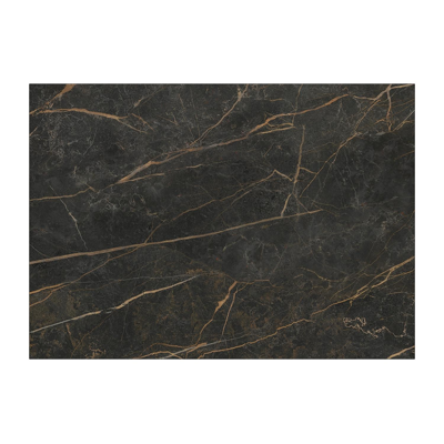 Cirello pop-up bijzettafel rechthoekig in beige aluminium en volkeramiek Black Obsession - L 69.5 x B 50 x H 66 cm