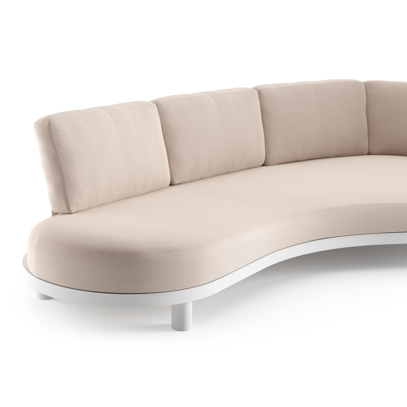 Donato loungebank in wit aluminium met wander pilat all weather sunbrella® luxe kussen