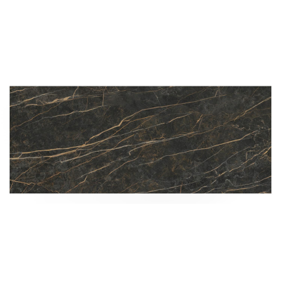 Verato bartafel in wit aluminium en volkeramiek Black Obsession - L 170 x B 70 x H 105 cm