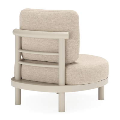 Ensemble de 2 fauteuils de jardin Lindo en aluminium beige et coussins en Weather+ Softtouch Rustic