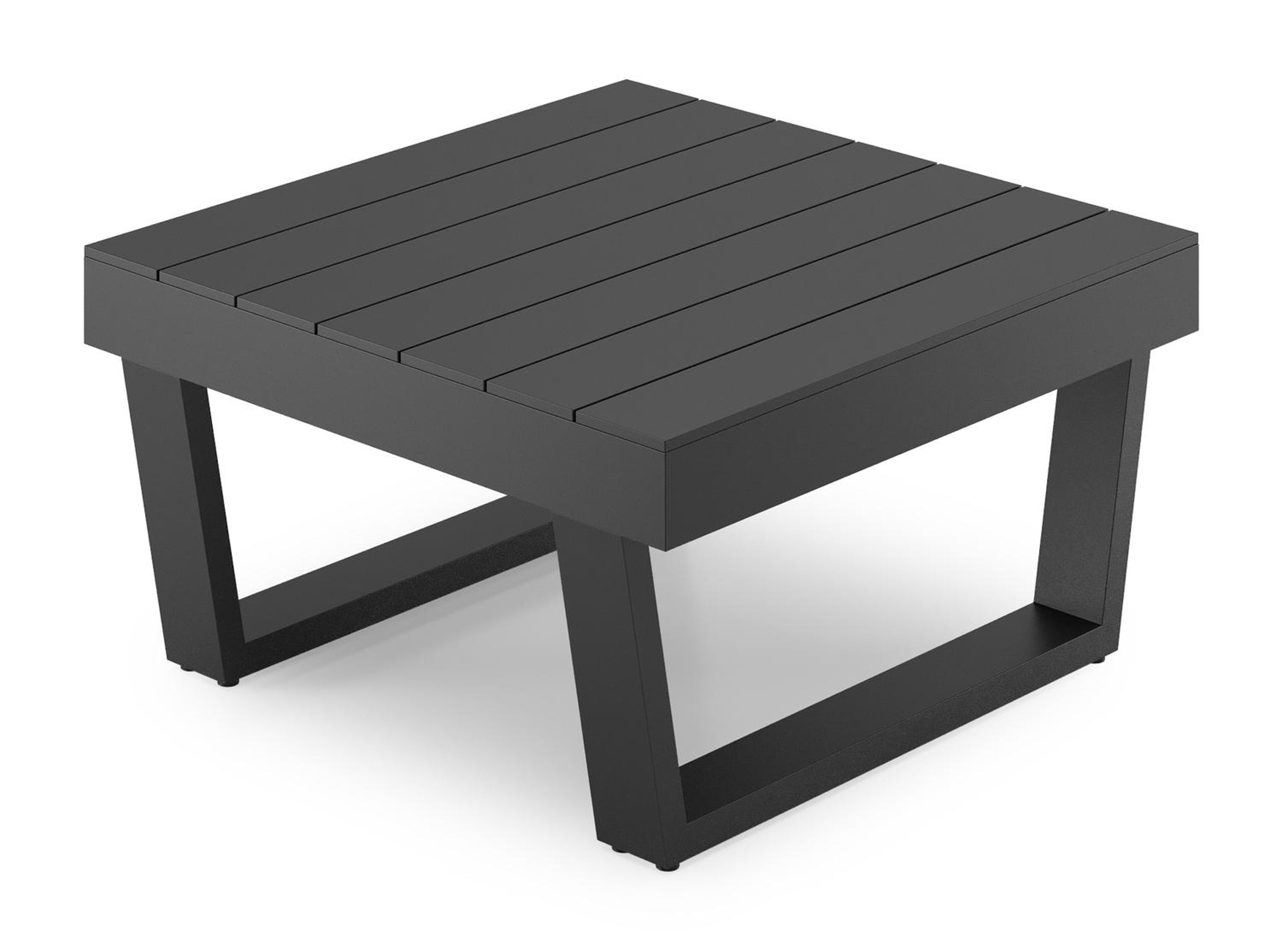 Modica loungetafel in zwart aluminium - L 72 x B 72 x H 38 cm