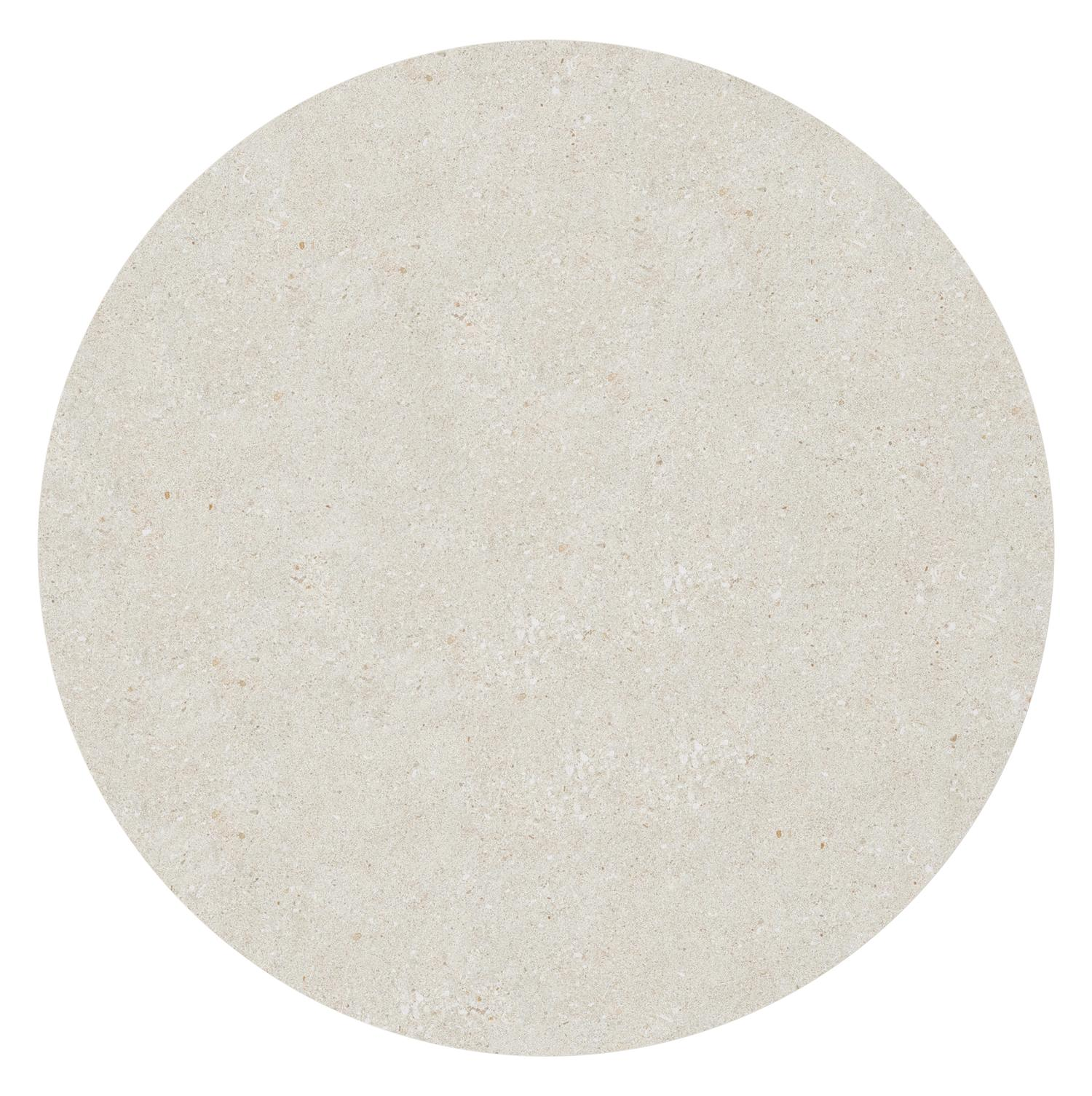 Table de basse Amico ronde en aluminium noir et céramique pleine Shilin - Diam. 110 x Haut. 28 cm