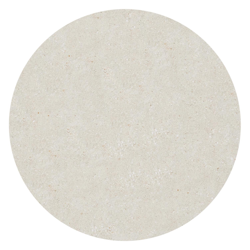 Amico loungetafel rond in zwart aluminium en volkeramiek Shilin - Dia. 110 x H 28 cm