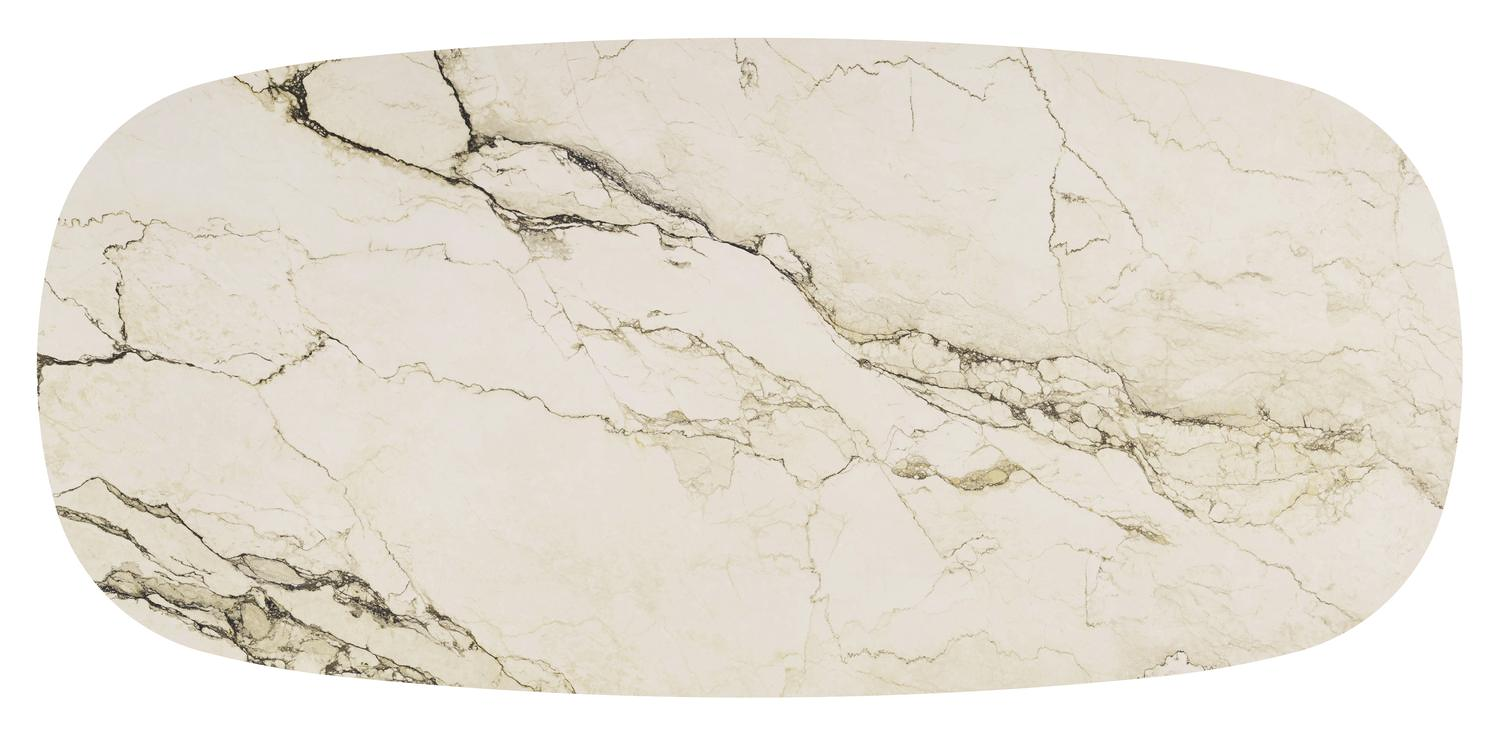 Amico tuintafel bombo in zwart aluminium en volkeramiek Colorado Dunes - L 270 x B 125 x H 73.5 cm