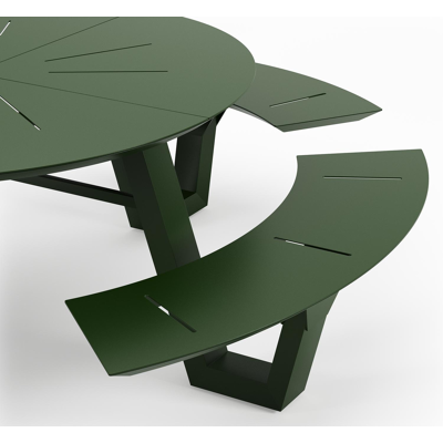 Rondino picknicktafel frame in groen aluminium - Dia. 236 cm