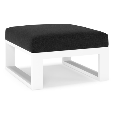 Verato poef in wit aluminium met lopi baribal all weather sunbrella® luxe kussen